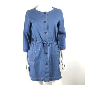 Lepsim Lowrys Farm Chambray Tie Waist Denim Pocket